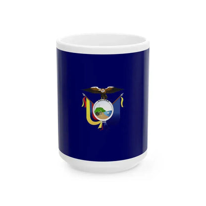 Flag of Salinas Ecuador (Ecuador) White Coffee Mug 15oz - Go Mug Yourself