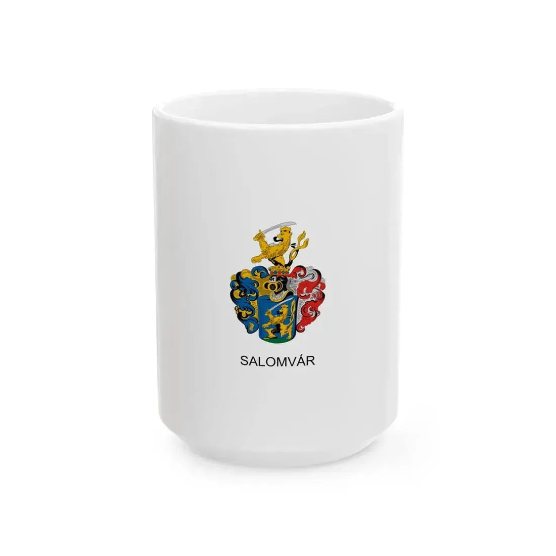 Flag of Salomvar (Hungary) White Coffee Mug 15oz - Go Mug Yourself