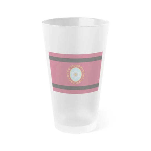 Flag of Salta Province Argentina - Frosted Pint Glass 16oz 16oz Frosted - Go Mug Yourself