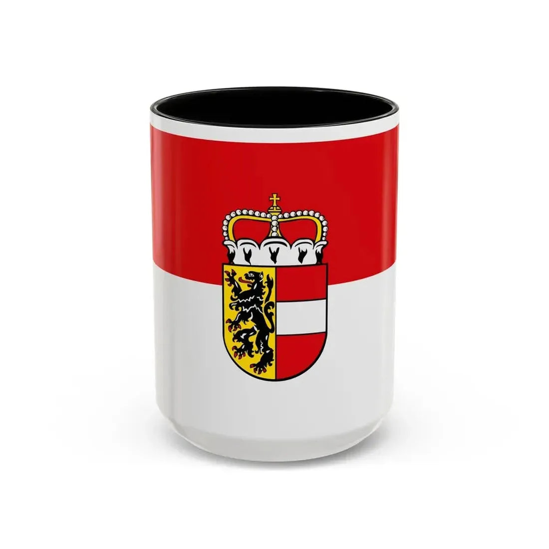 Flag of Salzburg Austria - Accent Coffee Mug 15oz Black - Go Mug Yourself