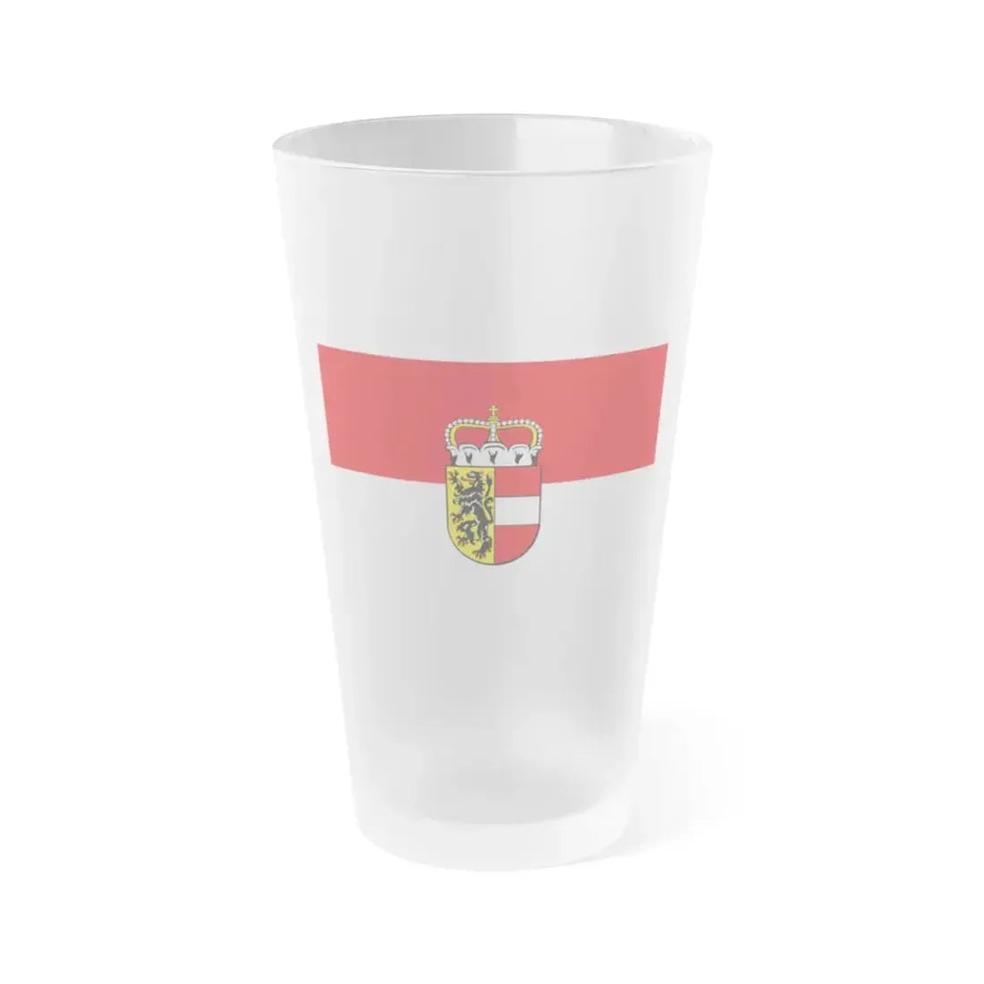 Flag of Salzburg Austria - Frosted Pint Glass 16oz 16oz Frosted - Go Mug Yourself