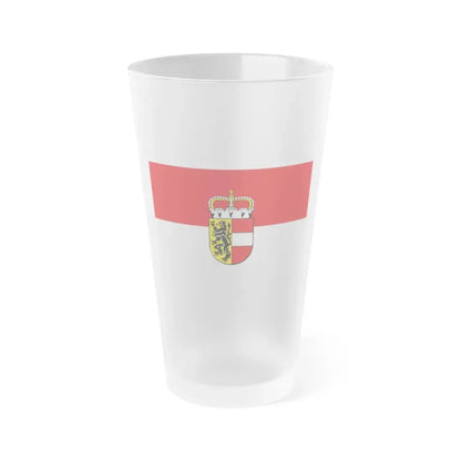 Flag of Salzburg Austria - Frosted Pint Glass 16oz 16oz Frosted - Go Mug Yourself