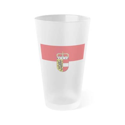 Flag of Salzburg Austria - Frosted Pint Glass 16oz 16oz Frosted - Go Mug Yourself