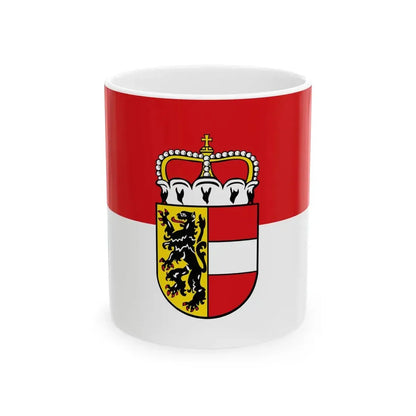 Flag of Salzburg state (Austria) White Coffee Mug 11oz - Go Mug Yourself