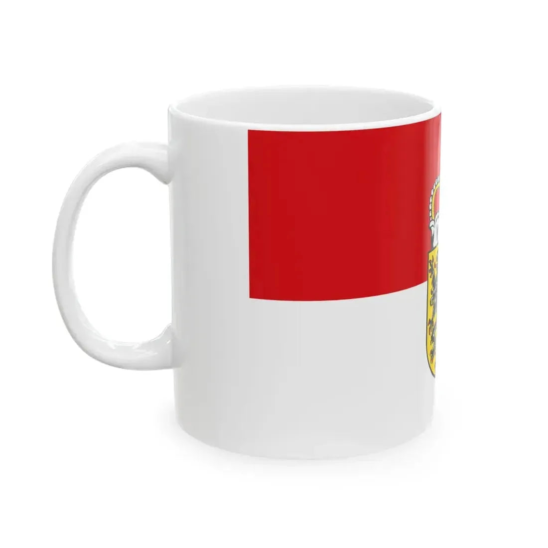 Flag of Salzburg state (Austria) White Coffee Mug - Go Mug Yourself