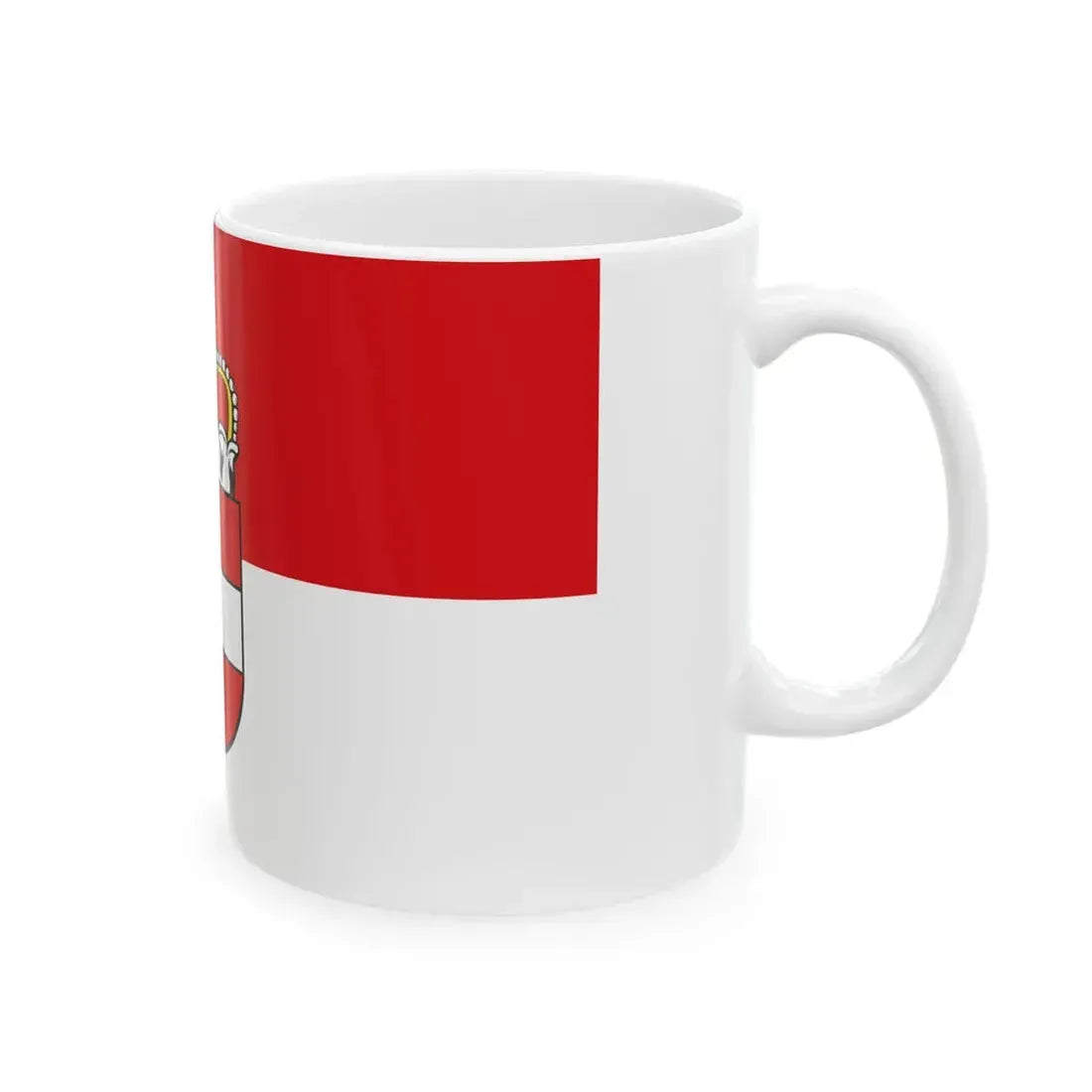 Flag of Salzburg state (Austria) White Coffee Mug - Go Mug Yourself
