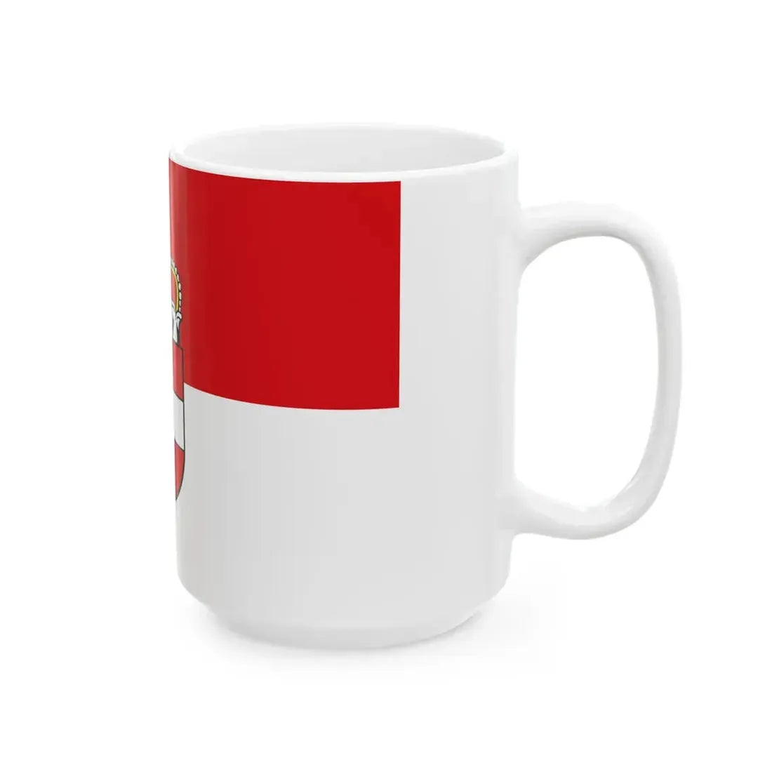 Flag of Salzburg state (Austria) White Coffee Mug - Go Mug Yourself