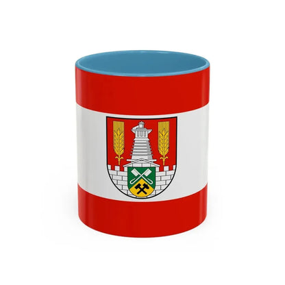 Flag of Salzgitter Germany - Accent Coffee Mug 11oz Light Blue - Go Mug Yourself