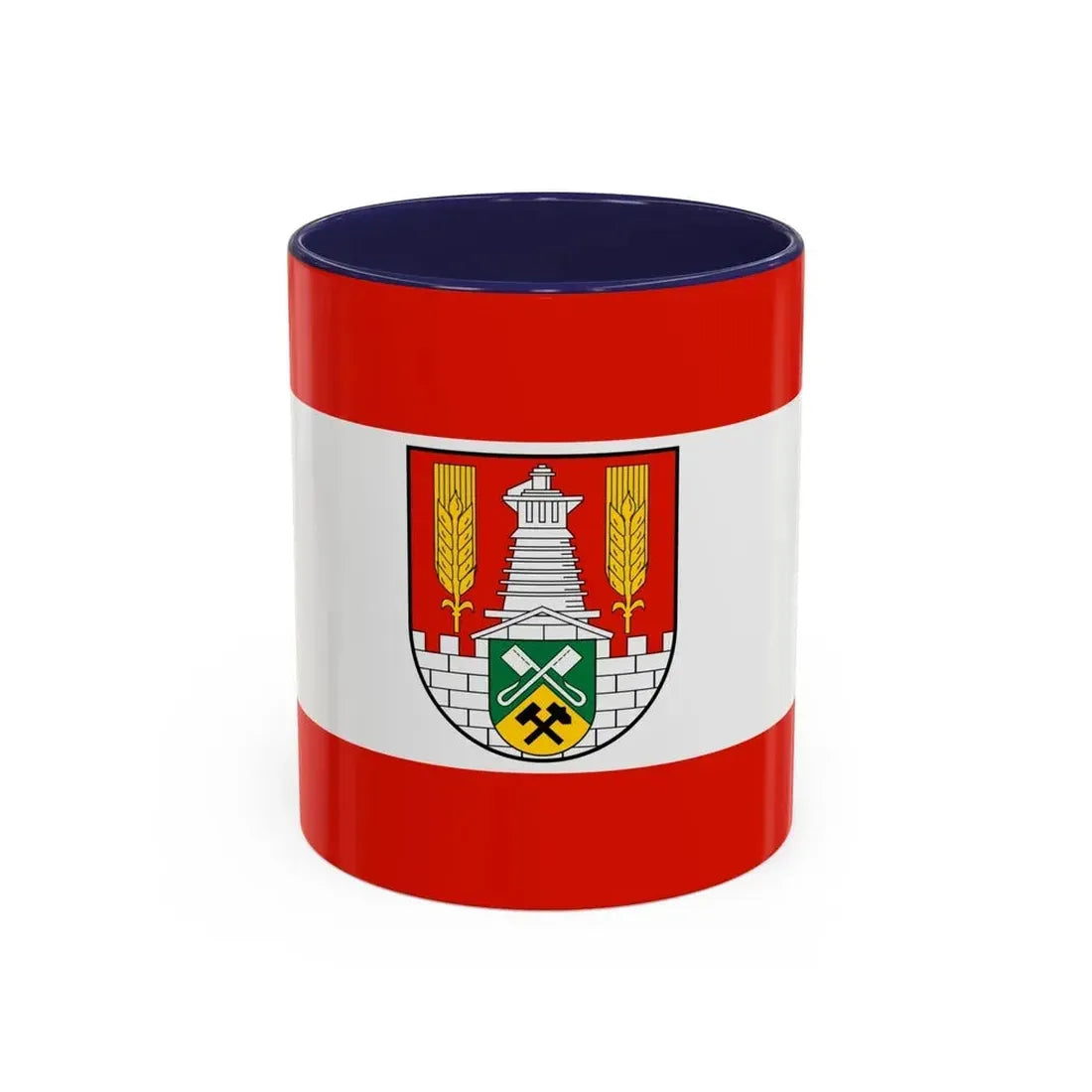 Flag of Salzgitter Germany - Accent Coffee Mug 11oz Navy - Go Mug Yourself