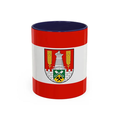 Flag of Salzgitter Germany - Accent Coffee Mug 11oz Navy - Go Mug Yourself