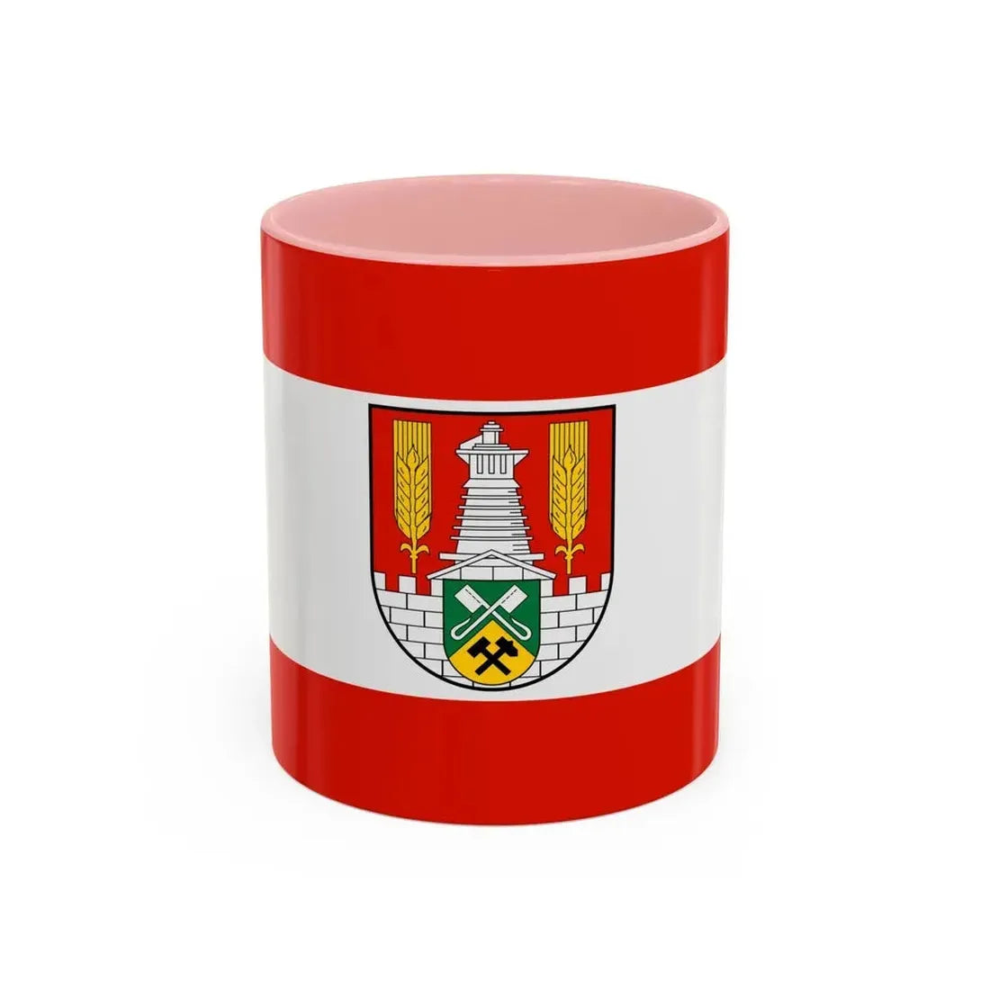 Flag of Salzgitter Germany - Accent Coffee Mug 11oz Pink - Go Mug Yourself