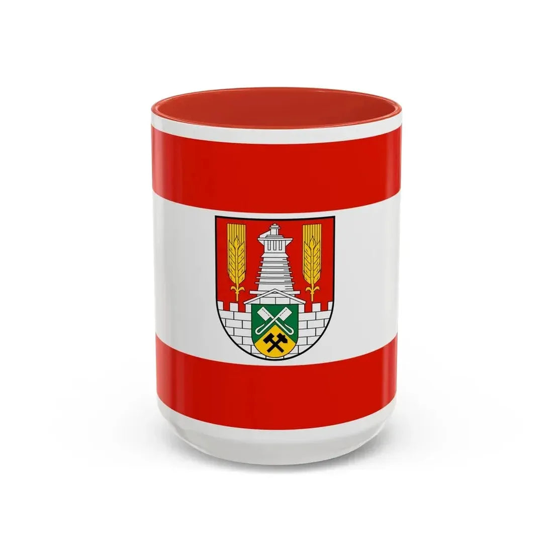 Flag of Salzgitter Germany - Accent Coffee Mug 15oz Red - Go Mug Yourself