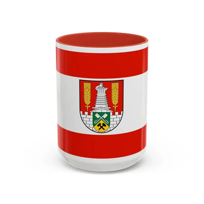 Flag of Salzgitter Germany - Accent Coffee Mug 15oz Red - Go Mug Yourself