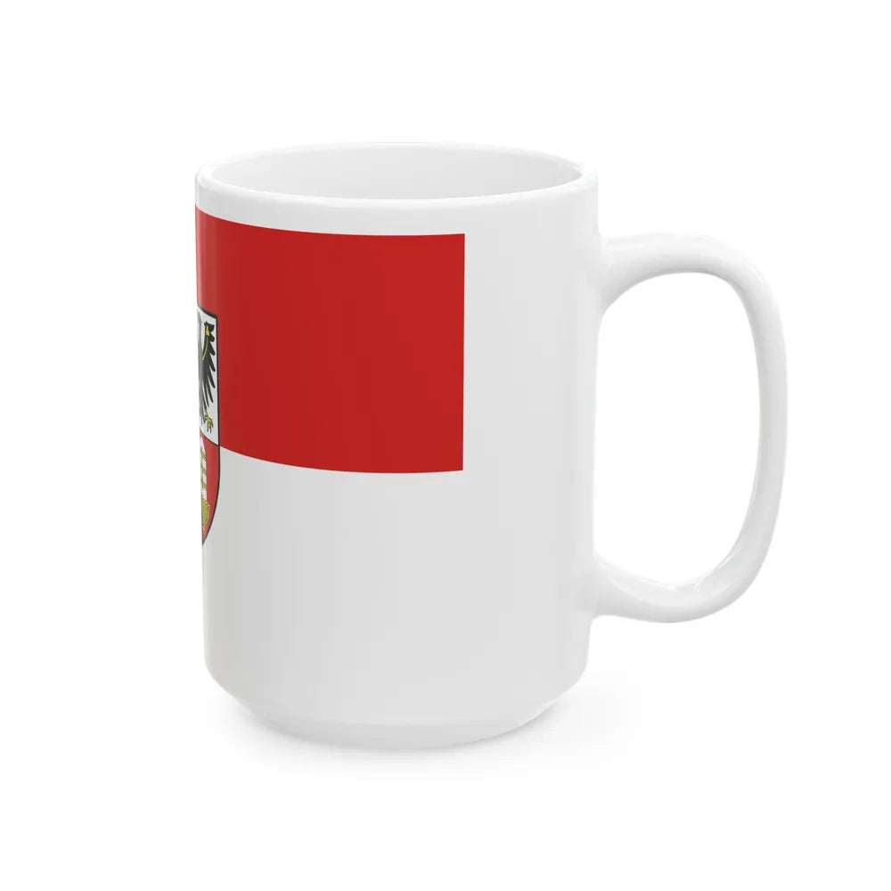 Flag of Salzlandkreis Germany - White Coffee Mug-Go Mug Yourself