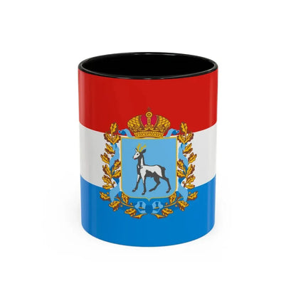 Flag of Samara Oblast Russia - Accent Coffee Mug 11oz Black - Go Mug Yourself