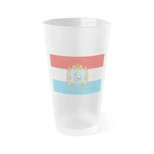 Flag of Samara Oblast Russia - Frosted Pint Glass 16oz 16oz Frosted - Go Mug Yourself