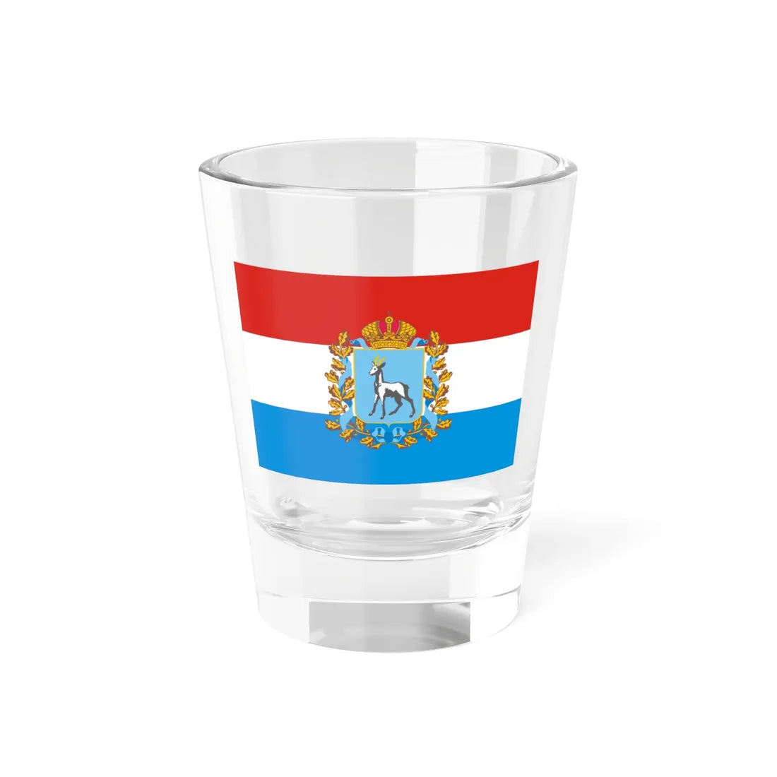 Flag of Samara Oblast (Russia) Shot Glass 1.5oz 1.5oz - Go Mug Yourself