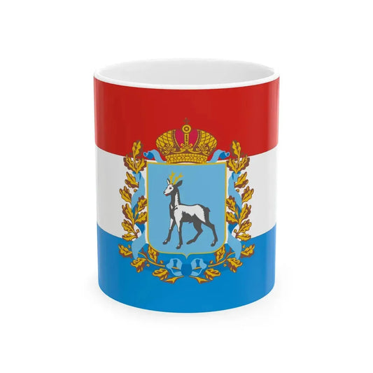 Flag of Samara Oblast (Russia) White Coffee Mug 11oz - Go Mug Yourself