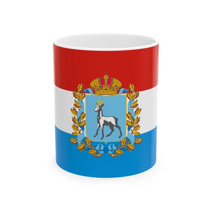 Flag of Samara Oblast Russia - White Coffee Mug-11oz-Go Mug Yourself