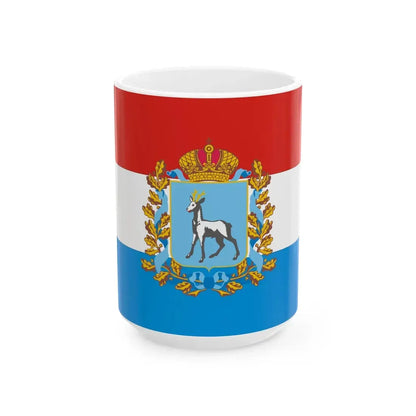 Flag of Samara Oblast (Russia) White Coffee Mug 15oz - Go Mug Yourself