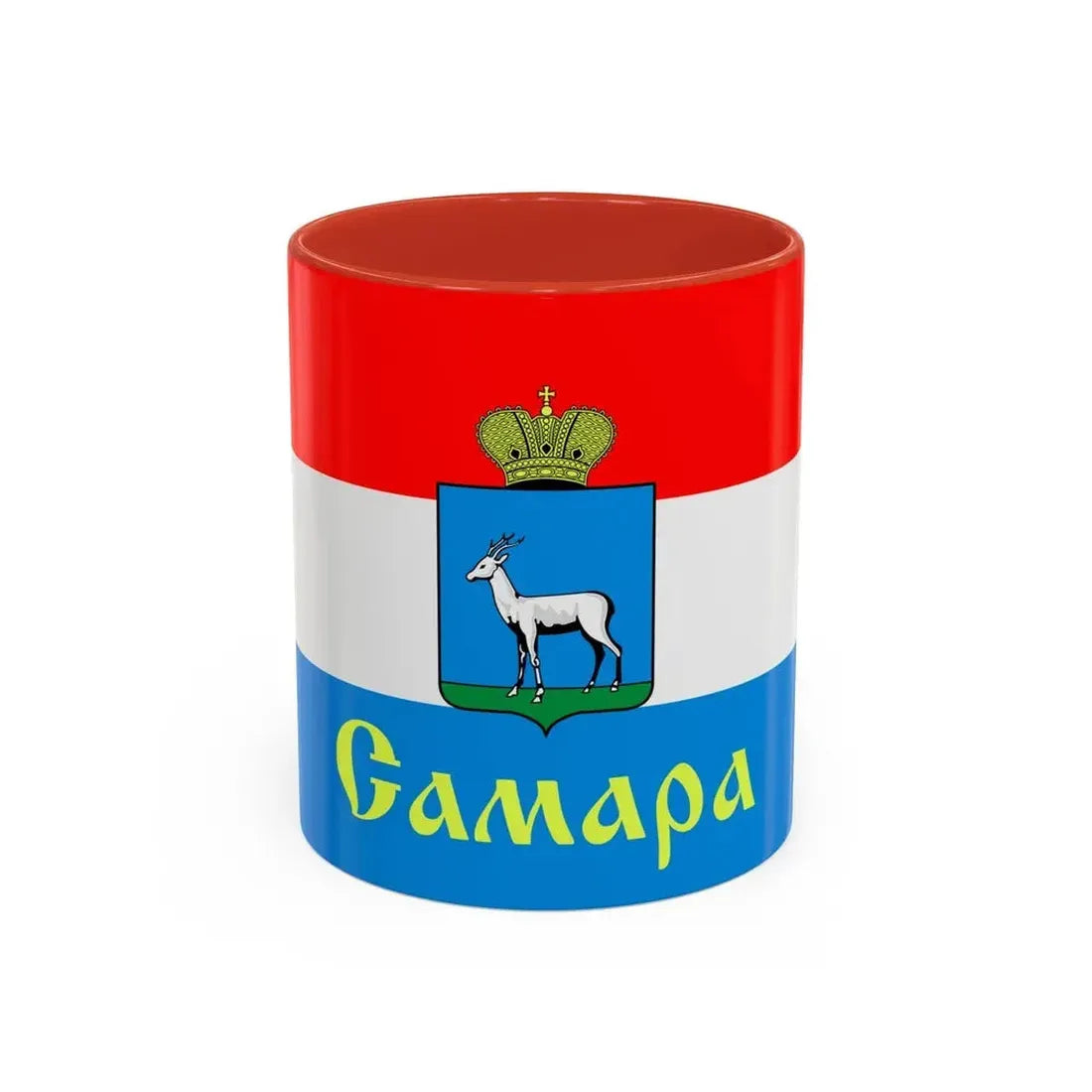 Flag of Samara Russia - Accent Coffee Mug 11oz Red - Go Mug Yourself