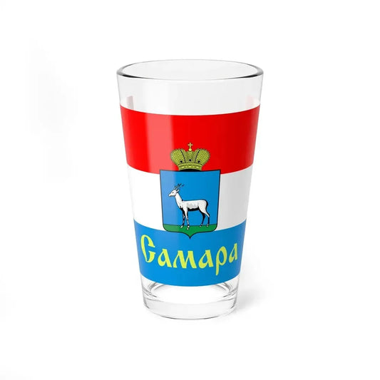Flag of Samara Russia - Pint Glass 16oz 16oz - Go Mug Yourself