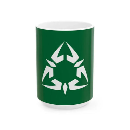 Flag of Samizu Nagano 1988-2005 (Japan) White Coffee Mug 15oz - Go Mug Yourself