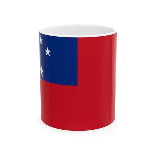 Flag of Samoa 1948-1949 (Samoa) White Coffee Mug 11oz - Go Mug Yourself