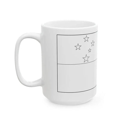 Flag of Samoa colouring page (Samoa) White Coffee Mug - Go Mug Yourself