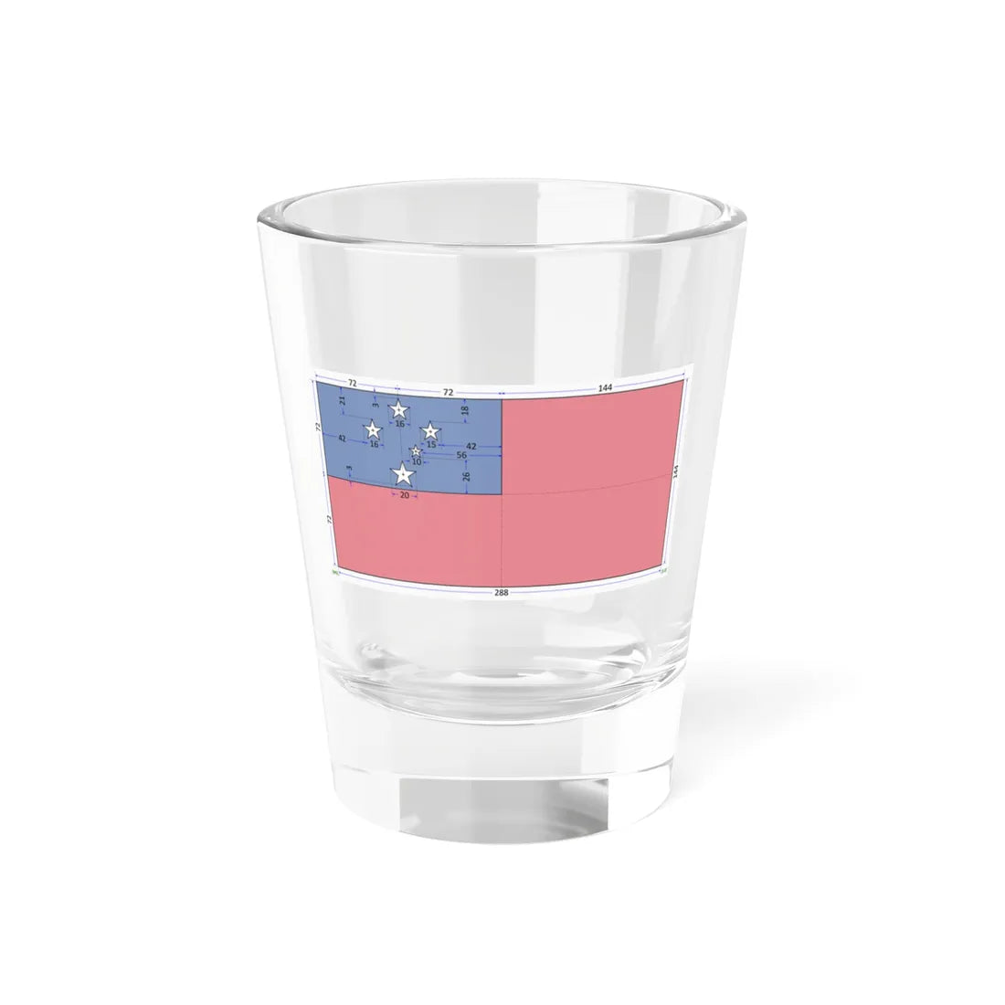 Flag of Samoa construction sheet (Samoa) Shot Glass 1.5oz 1.5oz - Go Mug Yourself