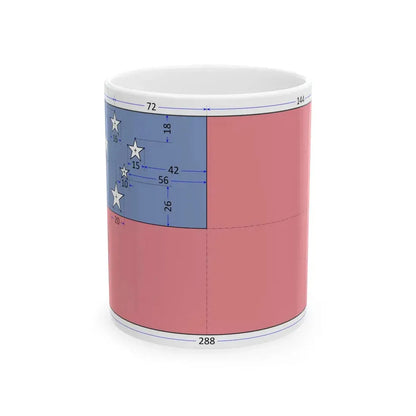 Flag of Samoa construction sheet (Samoa) White Coffee Mug 11oz - Go Mug Yourself