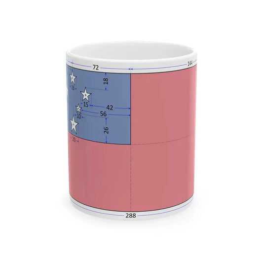 Flag of Samoa construction sheet (Samoa) White Coffee Mug 11oz - Go Mug Yourself