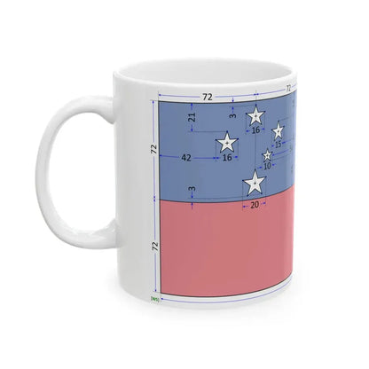 Flag of Samoa construction sheet (Samoa) White Coffee Mug - Go Mug Yourself