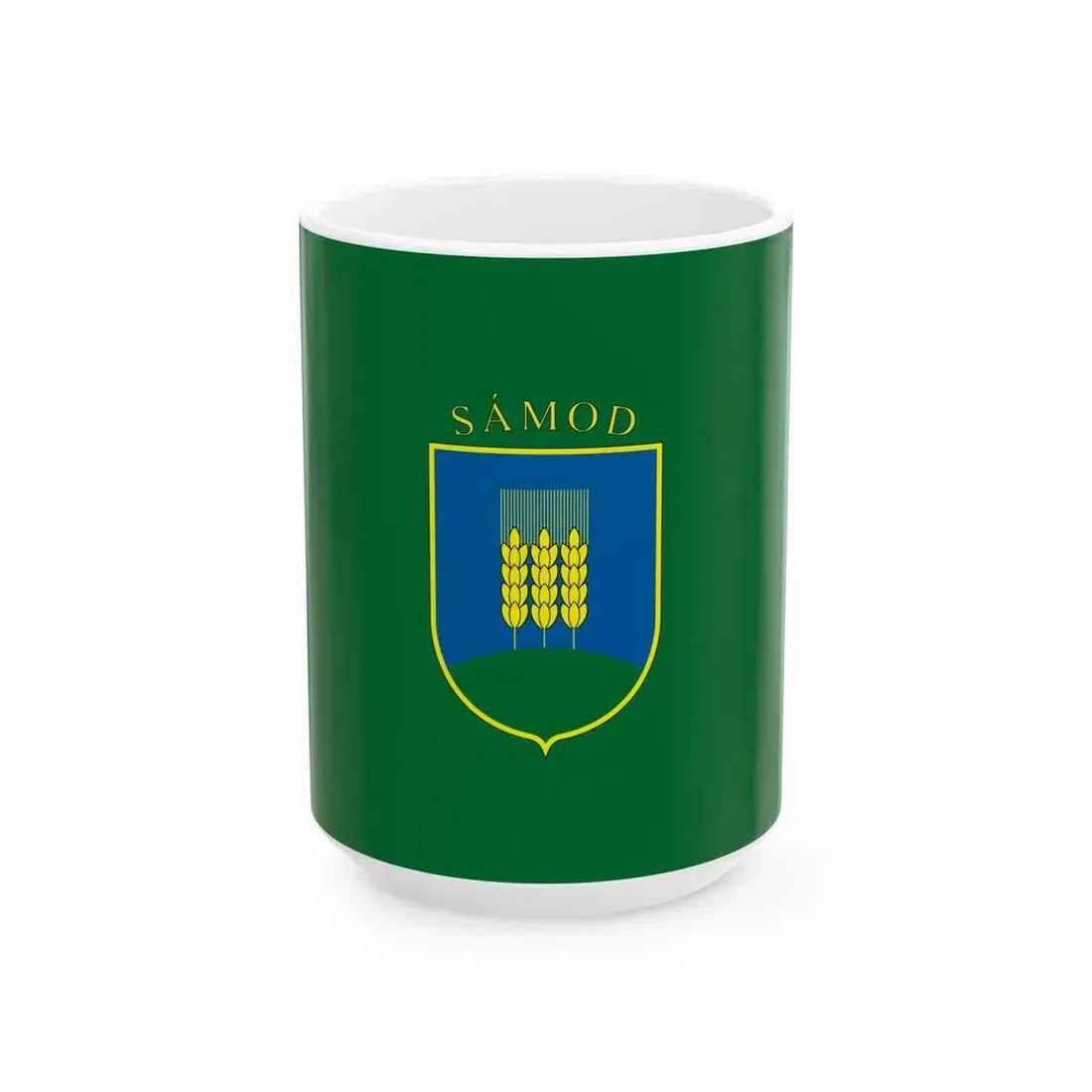 Flag of Samod (Hungary) White Coffee Mug 15oz - Go Mug Yourself