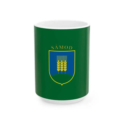 Flag of Samod (Hungary) White Coffee Mug 15oz - Go Mug Yourself