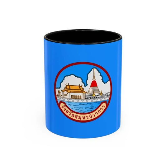 Flag of Samut Prakan Province Thailand - Accent Coffee Mug 11oz Black - Go Mug Yourself