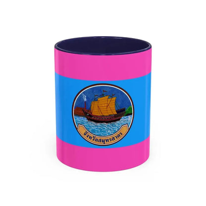 Flag of Samut Sakhon Province Thailand - Accent Coffee Mug 11oz Navy - Go Mug Yourself