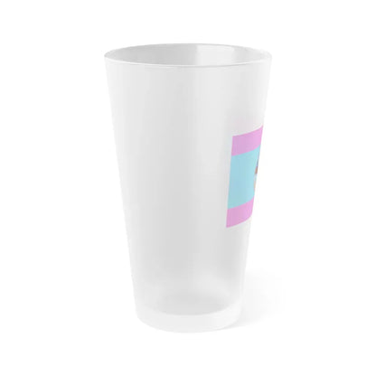 Flag of Samut Sakhon Province Thailand - Frosted Pint Glass 16oz - Go Mug Yourself