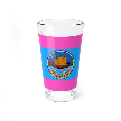 Flag of Samut Sakhon Province Thailand - Pint Glass 16oz 16oz - Go Mug Yourself