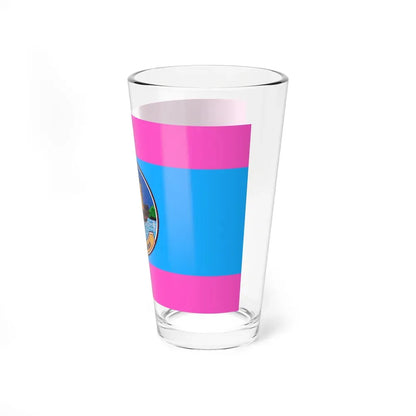 Flag of Samut Sakhon Province Thailand - Pint Glass 16oz - Go Mug Yourself
