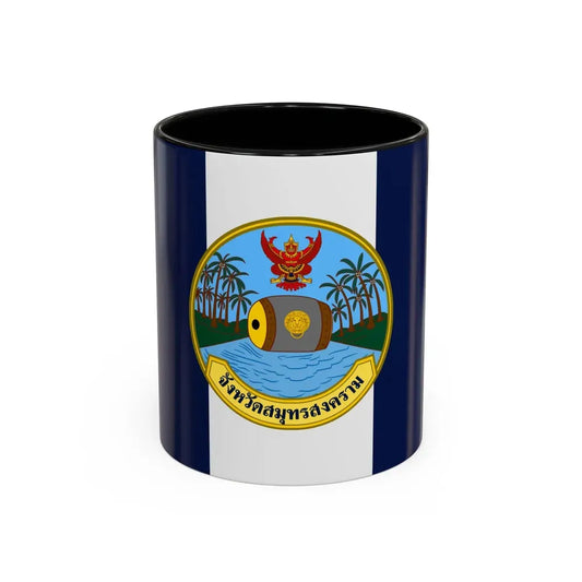 Flag of Samut Songkhram Province Thailand - Accent Coffee Mug 11oz Black - Go Mug Yourself