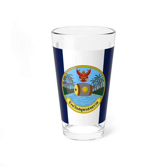 Flag of Samut Songkhram Province Thailand - Pint Glass 16oz 16oz - Go Mug Yourself