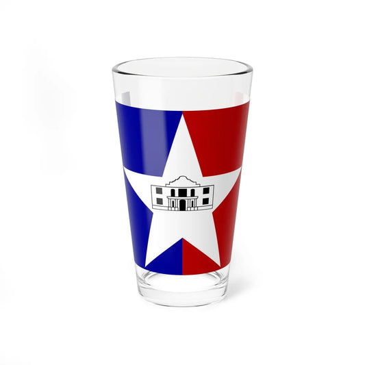 Flag of San Antonio Texas (United States) Pint Glass 16oz 16oz - Go Mug Yourself