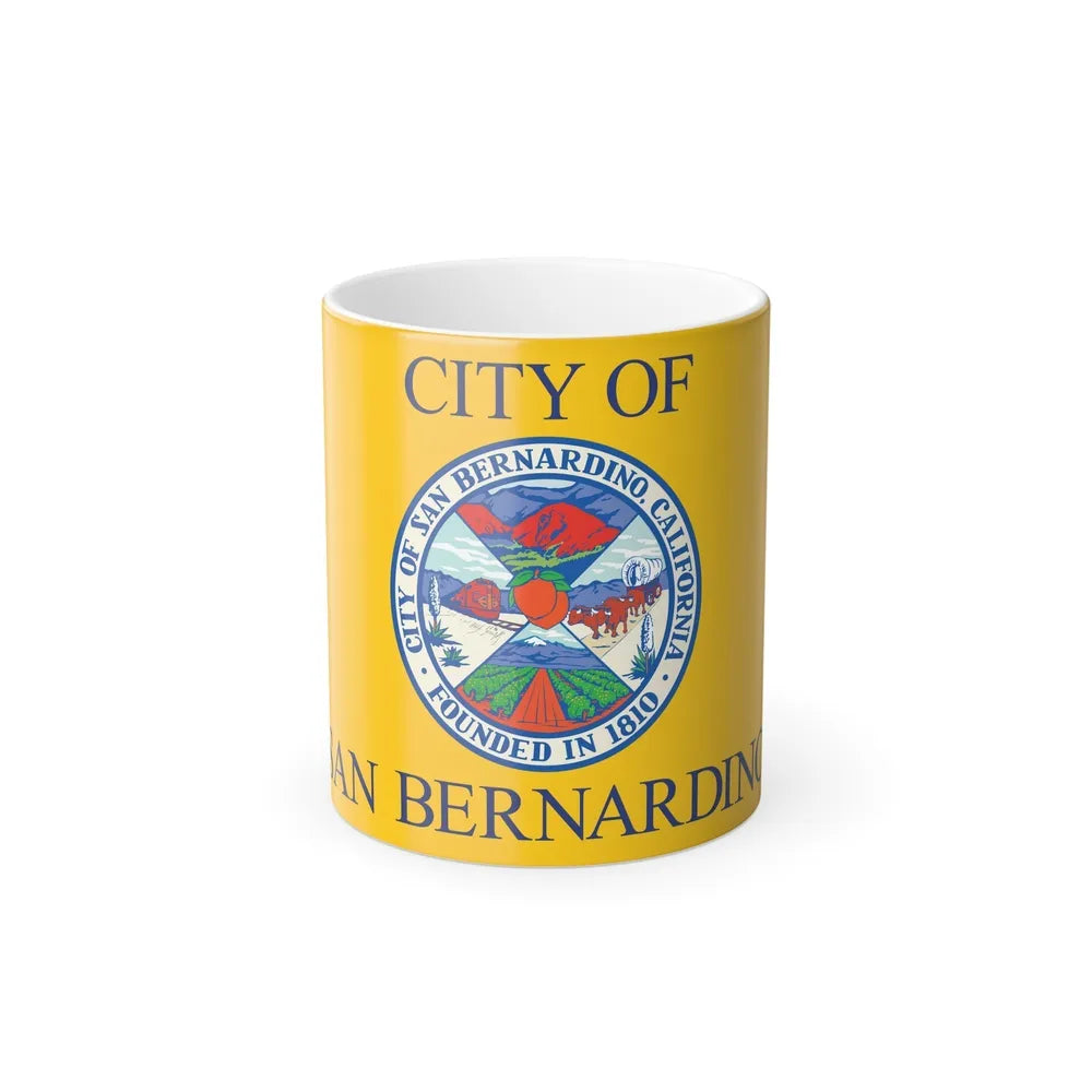 Flag of San Bernardino, California - Color Changing Coffee Mug-11oz-Go Mug Yourself
