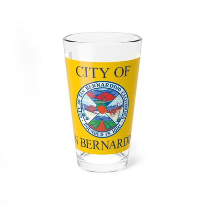 Flag of San Bernardino, California - Pint Glass 16oz 16oz - Go Mug Yourself