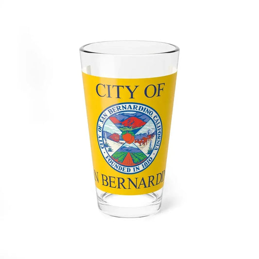 Flag of San Bernardino, California - Pint Glass 16oz 16oz - Go Mug Yourself