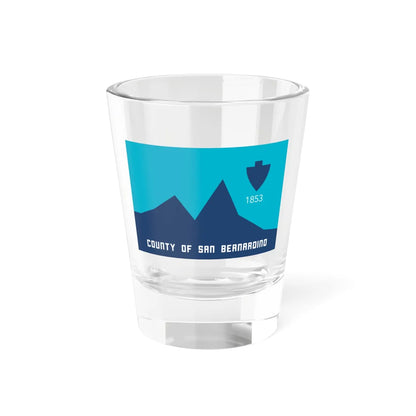 Flag of San Bernardino County California 1973-1984 (United States) Shot Glass 1.5oz 1.5oz - Go Mug Yourself