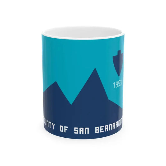 Flag of San Bernardino County California 1973-1984 (United States) White Coffee Mug 11oz - Go Mug Yourself