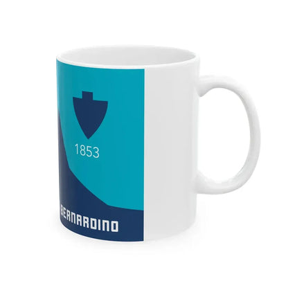 Flag of San Bernardino County California 1973-1984 (United States) White Coffee Mug - Go Mug Yourself