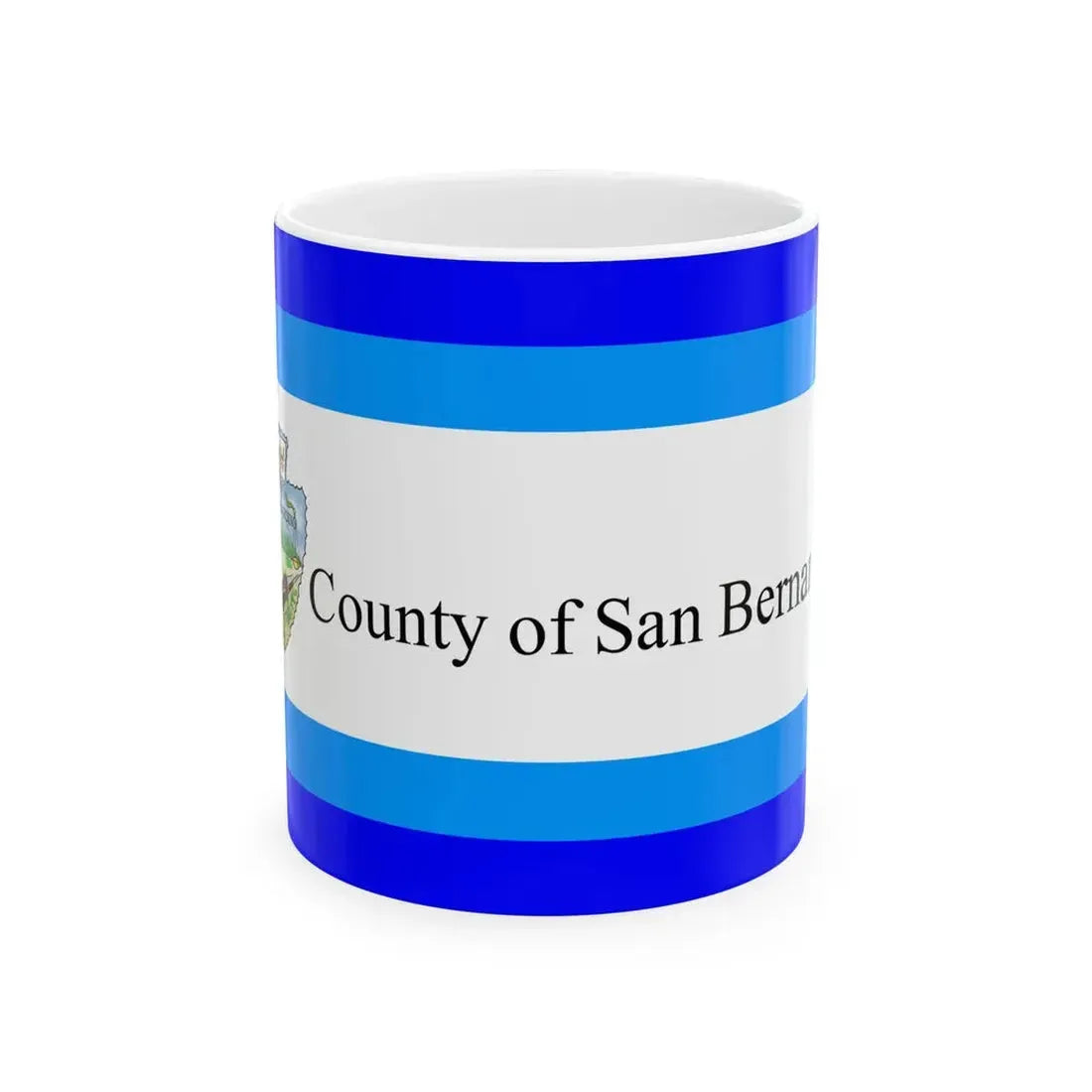 Flag of San Bernardino County California 1984-2024 (United States) White Coffee Mug 11oz - Go Mug Yourself
